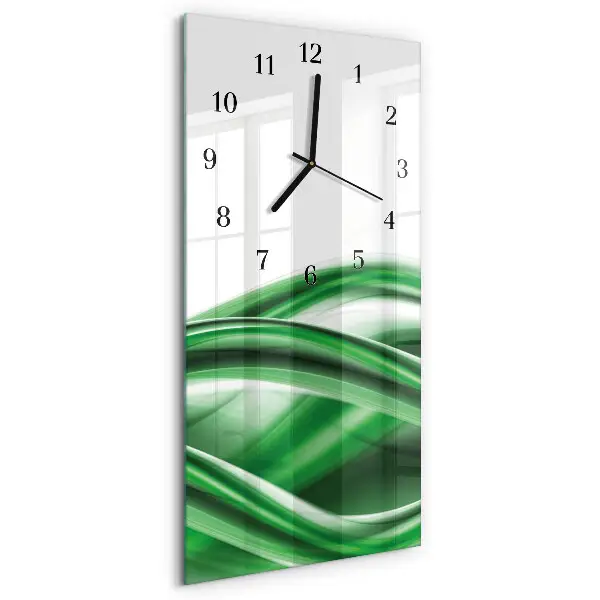 Verticale moderne glazen wandklok Abstractie