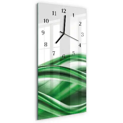 Verticale moderne glazen wandklok Abstractie