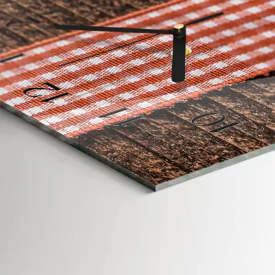 Verticale rechthoekige glazen wandklok Zeezout