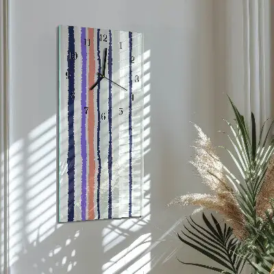 Rechthoekige glas klok verticaal Strepen