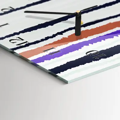 Rechthoekige glas klok verticaal Strepen
