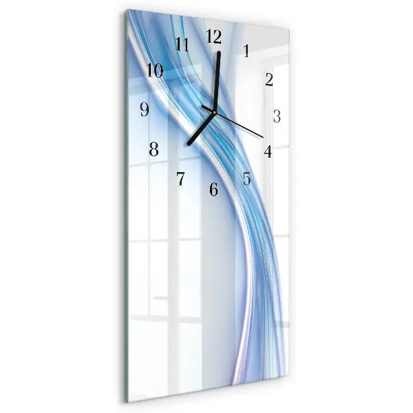 Decoratieve glazen klok verticaal Blauwe abstractie