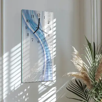 Decoratieve glazen klok verticaal Blauwe abstractie