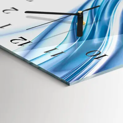 Decoratieve glazen klok verticaal Blauwe abstractie