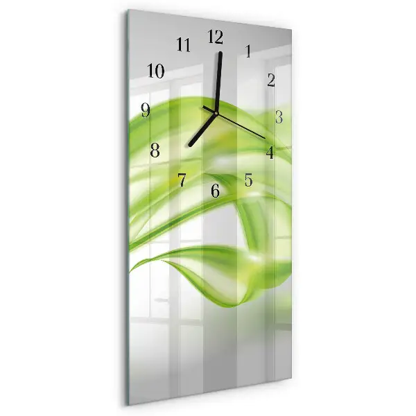 Rechthoekige glas klok verticaal Abstracte lijnen