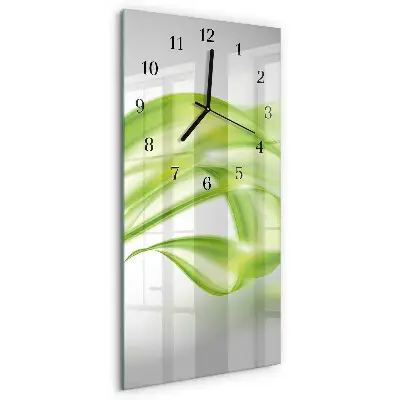 Rechthoekige glas klok verticaal Abstracte lijnen