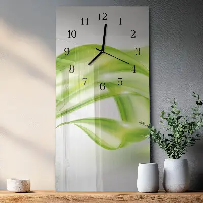 Rechthoekige glas klok verticaal Abstracte lijnen