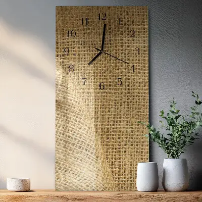 Glazen klok verticaal Textielstof