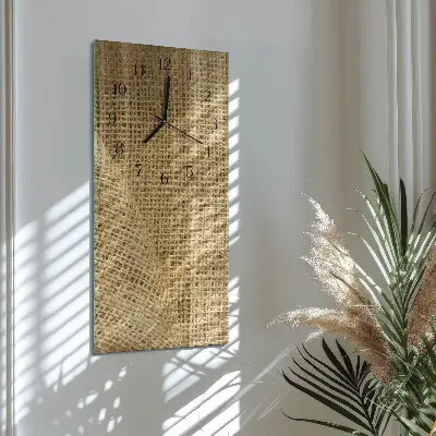 Glazen klok verticaal Textielstof