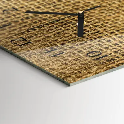 Glazen klok verticaal Textielstof