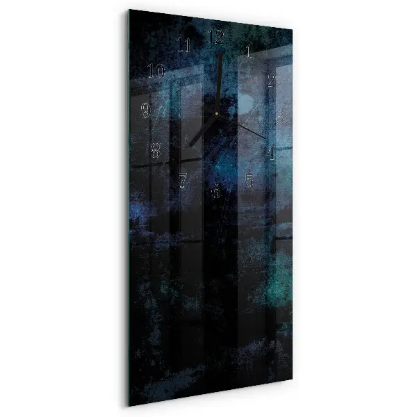 Verticale moderne glazen wandklok Patroon