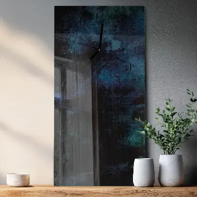 Verticale moderne glazen wandklok Patroon
