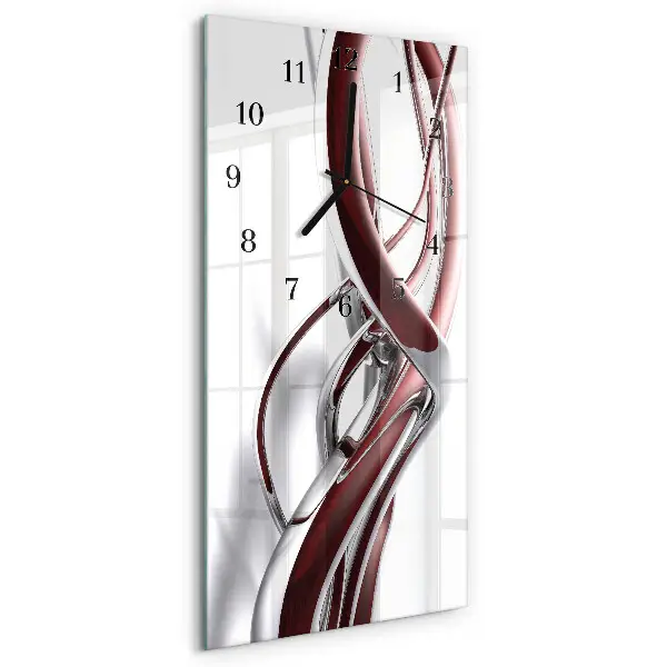 Decoratieve glazen klok verticaal Patroon