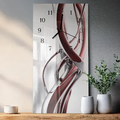 Decoratieve glazen klok verticaal Patroon
