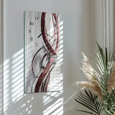 Decoratieve glazen klok verticaal Patroon