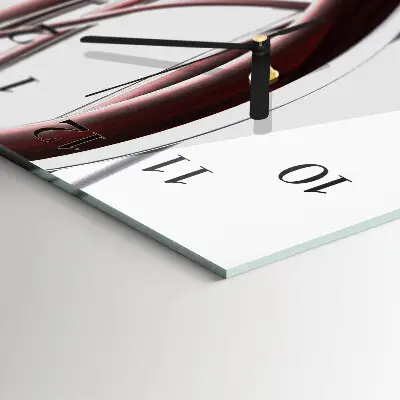 Decoratieve glazen klok verticaal Patroon