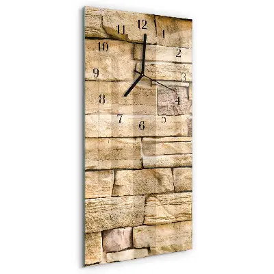 Decoratieve glazen klok verticaal Muur