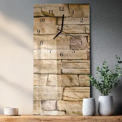 Decoratieve glazen klok verticaal Muur