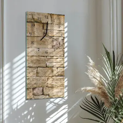 Decoratieve glazen klok verticaal Muur