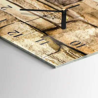 Decoratieve glazen klok verticaal Muur