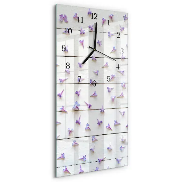 Verticale rechthoekige glazen wandklok Patroon