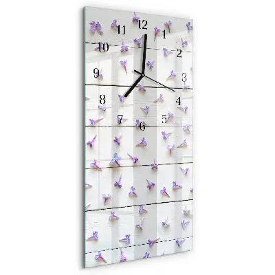 Verticale rechthoekige glazen wandklok Patroon