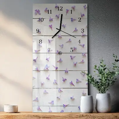 Verticale rechthoekige glazen wandklok Patroon