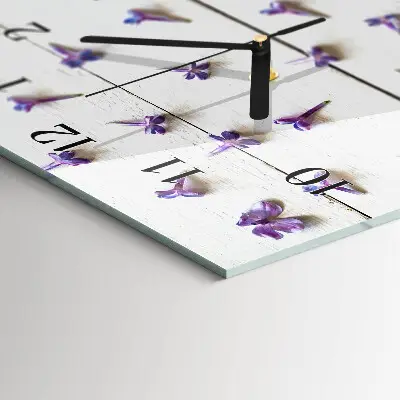 Verticale rechthoekige glazen wandklok Patroon