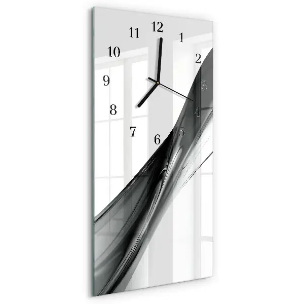 Verticale moderne glazen wandklok Patroon