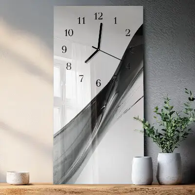 Verticale moderne glazen wandklok Patroon