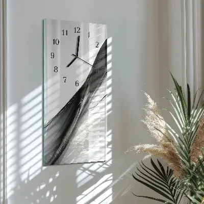 Verticale moderne glazen wandklok Patroon