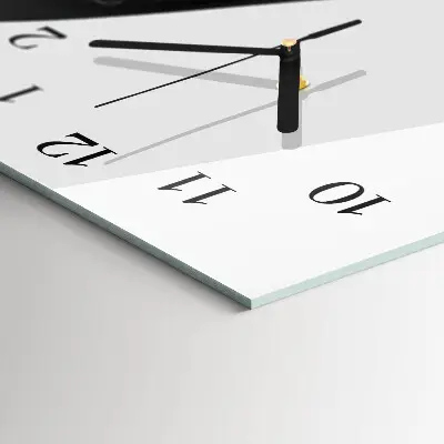Verticale moderne glazen wandklok Patroon