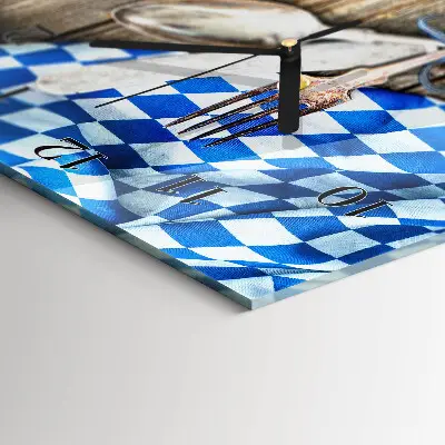 Glazen klok verticaal Beierse houten plaquette