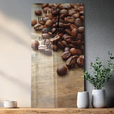 Decoratieve glazen klok verticaal Koffiebonen