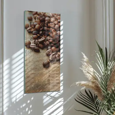 Decoratieve glazen klok verticaal Koffiebonen
