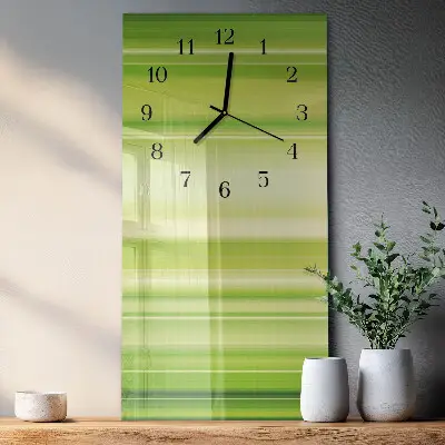 Verticale rechthoekige glazen wandklok Patroon