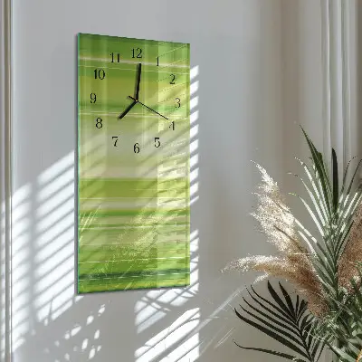 Verticale rechthoekige glazen wandklok Patroon