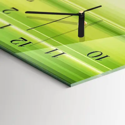 Verticale rechthoekige glazen wandklok Patroon