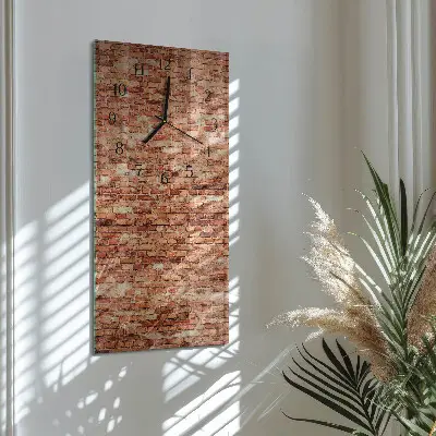 Glazen klok verticaal Bakstenen muur