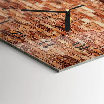 Glazen klok verticaal Bakstenen muur