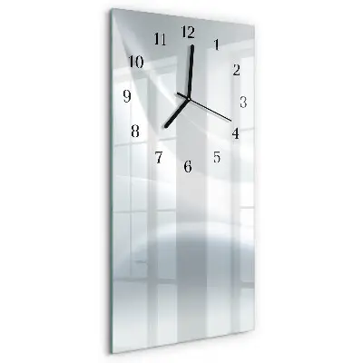 Verticale moderne glazen wandklok Patroon