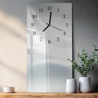 Verticale moderne glazen wandklok Patroon