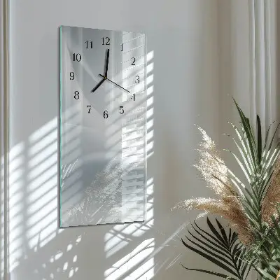 Verticale moderne glazen wandklok Patroon