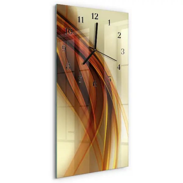 Verticale rechthoekige glazen wandklok Patroon