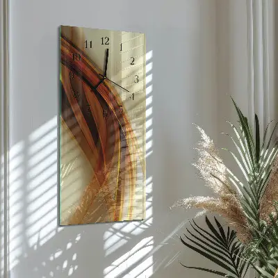 Verticale rechthoekige glazen wandklok Patroon