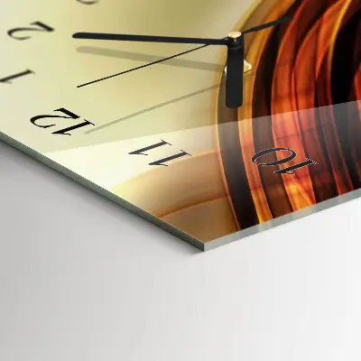 Verticale rechthoekige glazen wandklok Patroon