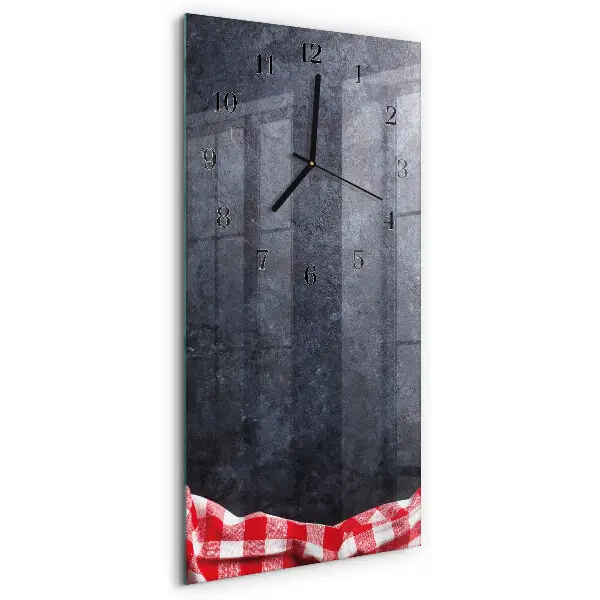 Glazen klok verticaal Marmeren tafel