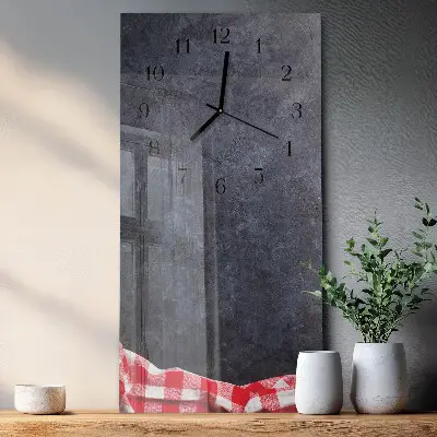 Glazen klok verticaal Marmeren tafel