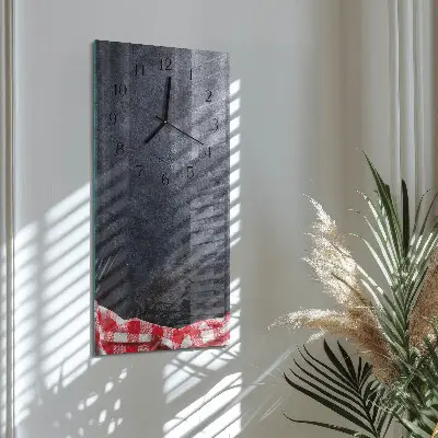 Glazen klok verticaal Marmeren tafel