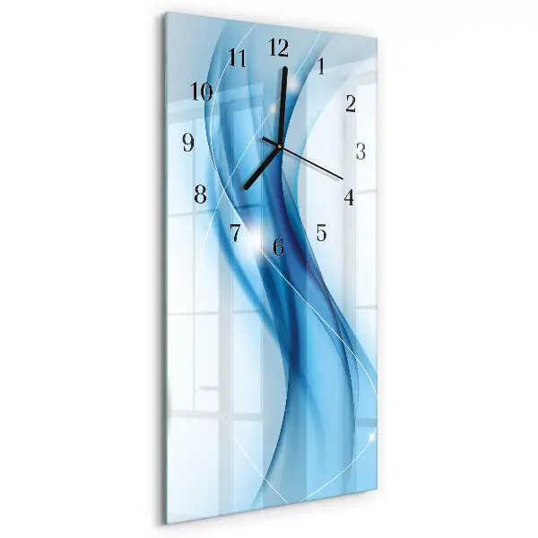 Verticale moderne glazen wandklok Patroon